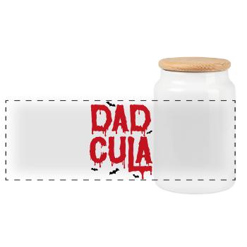 Dadcula - Boîte à biscuits avec couvercle en bois - blanc - Devant