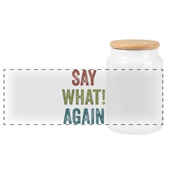 Pulp Fiction - Say What! Again - Panoramic Cookie Jar with Wooden Lid - white - Front