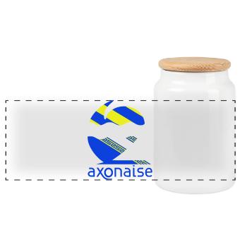 Axonaise - Panorama Keksdose mit Holzdeckel - Weiß - Vorne