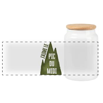 Ich mag das PIC DU MIDI - Panorama Keksdose mit Holzdeckel - Weiß - Vorne