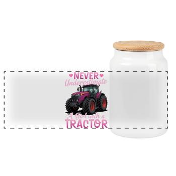 Tractor Kids Farm Lifestyle - Panorama Keksdose mit Holzdeckel - Weiß - Vorne