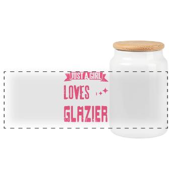 Glazier Sarcasm Level Based On Workplace Dumb - Panorama Keksdose mit Holzdeckel - Weiß - Vorne