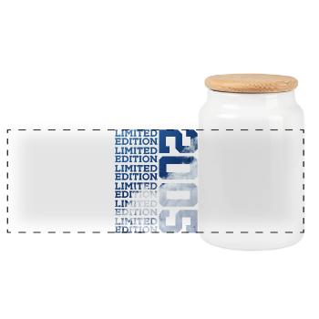 21 YEARS LIMITED EDITION 2005 21ST BIRTHDAY - Panoramic Cookie Jar with Wooden Lid - white - Front