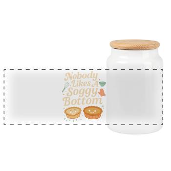 On n’est jamais trop vieux pour jouer dans la terre battue - Boîte à biscuits avec couvercle en bois - blanc - Devant
