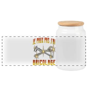 I can't I have DIY - Panoramic Cookie Jar with Wooden Lid - white - Front