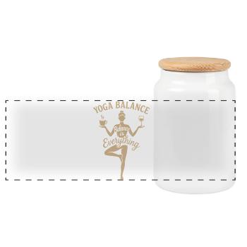 I'm not addicted to reading, I can stop - Panoramic Cookie Jar with Wooden Lid - white - Front