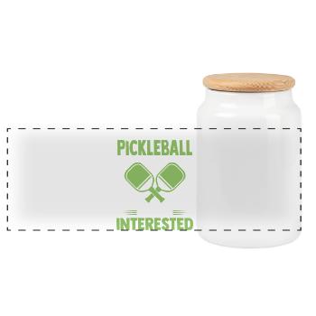 Cadeau de joueur de paddle ball de l’équipe de pickleball - Boîte à biscuits avec couvercle en bois - blanc - Devant