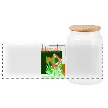 Chemistry Chemist Chemistry Teacher Funny Science - Panoramic Cookie Jar with Wooden Lid - white - Front