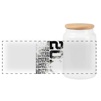 13 JAHRE LIMITED EDITION 2013 13. GEBURTSTAG - Panorama Keksdose mit Holzdeckel - Weiß - Vorne