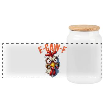F CAW F Chemise Homme Poulet Meme Femme F-CAW-F Chemise - Boîte à biscuits avec couvercle en bois - blanc - Devant