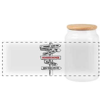 Hohenkirchen Vacances Mer Baltique Souvenir Mer Baltique Resort Mer - Boîte à biscuits avec couvercle en bois - blanc - Devant