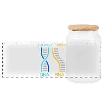 Professeur de biologie Biologiste Biologiste en microbiologie - Boîte à biscuits avec couvercle en bois - blanc - Devant