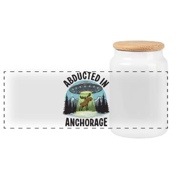 Abducted in Anchorage - Panorama Keksdose mit Holzdeckel - Weiß - Vorne