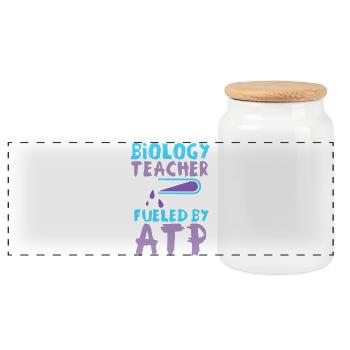 Professeur de biologie Biologiste Biologiste en microbiologie - Boîte à biscuits avec couvercle en bois - blanc - Devant