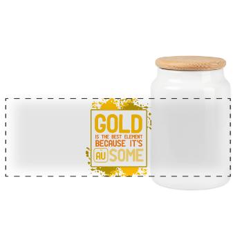 Chemistry Chemist Chemistry Teacher Saying Science - Panoramic Cookie Jar with Wooden Lid - white - Front
