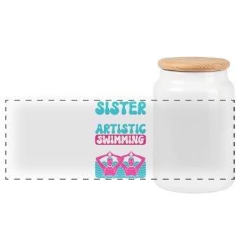 Natation synchronisée Natation artistique Sports nautiques - Boîte à biscuits avec couvercle en bois - blanc - Devant