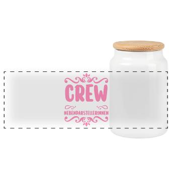 Enterrement de vie de garçon Équipe Mariée Enterrement de vie de jeune fille - Boîte à biscuits avec couvercle en bois - blanc - Devant