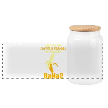 Chemistry Chemist Chemistry Teacher Saying Science - Panoramic Cookie Jar with Wooden Lid - white - Front