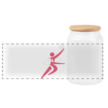 Maillot d'entraînement de volley-ball moderne - Boîte à biscuits avec couvercle en bois - blanc - Devant