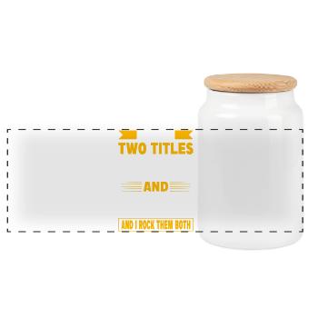 Best Dad in the World Gifts Father Christmas - Panoramic Cookie Jar with Wooden Lid - white - Front