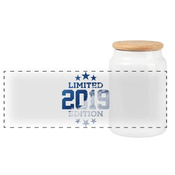 LIMITED EDITION 2019 7. GEBURTSTAG - Panorama Keksdose mit Holzdeckel - Weiß - Vorne