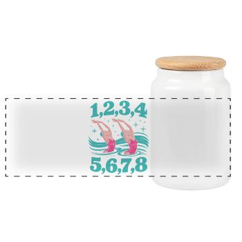 Natation synchronisée Natation artistique Sports nautiques - Boîte à biscuits avec couvercle en bois - blanc - Devant