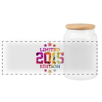 LIMITED EDITION 2015 11. GEBURTSTAG - Panorama Keksdose mit Holzdeckel - Weiß - Vorne