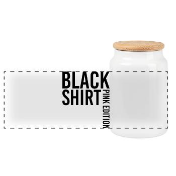 T-Shirt Noir édition Rose Schwarz Hemd Pink Edition - Panorama Keksdose mit Holzdeckel - Weiß - Vorne