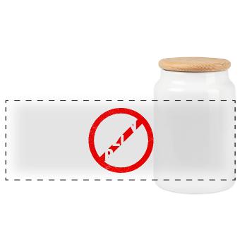 Bien-être animal NON À LA FOURRURE Bien-être animal drôle - Boîte à biscuits avec couvercle en bois - blanc - Devant