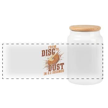 Tontaubenschießen From Disc To Dust - Panorama Keksdose mit Holzdeckel - Weiß - Vorne