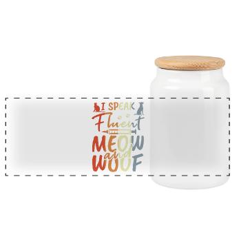 Blague vétérinaire - Boîte à biscuits avec couvercle en bois - blanc - Devant