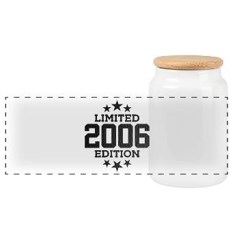 ÉDITION LIMITÉE 2006 ANNIVERSAIRE - Boîte à biscuits avec couvercle en bois - blanc - Devant