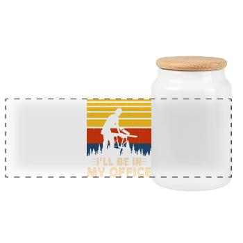 Ébéniste Ébéniste Cadeau Menuisier - Boîte à biscuits avec couvercle en bois - blanc - Devant