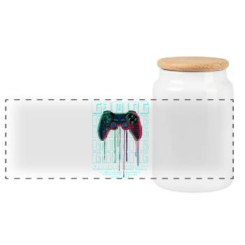 Gaming Expert Controller - Panorama Keksdose mit Holzdeckel - Weiß - Vorne
