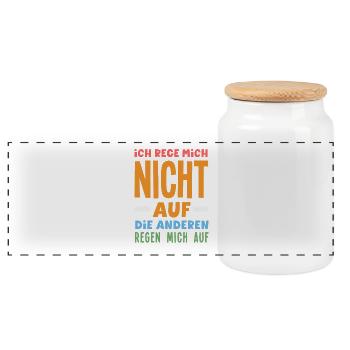 Je ne m'énerve pas, ce sont les autres qui s'énervent. - Boîte à biscuits avec couvercle en bois - blanc - Devant