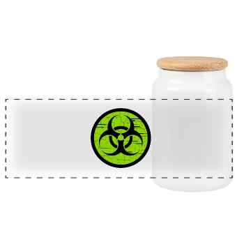 underground Biohazard - Boîte à biscuits avec couvercle en bois - blanc - Devant