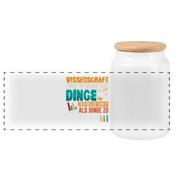 Science Scientist Chemistry - Panoramic Cookie Jar with Wooden Lid - white - Front