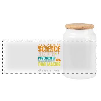 Science Scientist Chemistry - Panoramic Cookie Jar with Wooden Lid - white - Front