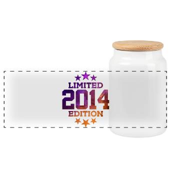 ÉDITION LIMITÉE 2014 12E ANNIVERSAIRE - Boîte à biscuits avec couvercle en bois - blanc - Devant
