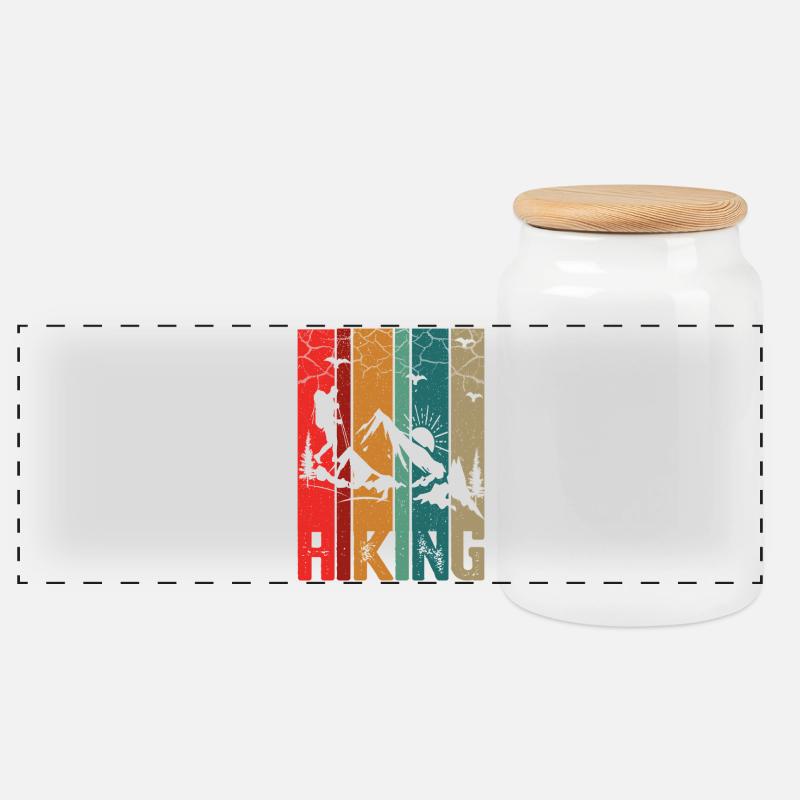 Errer - Boîte à biscuits avec couvercle en bois - blanc