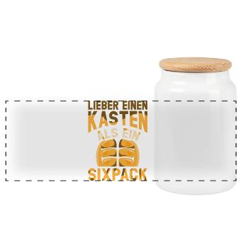 Amateurs de bière Dicton de bière Buveurs de bière Alcool - Boîte à biscuits avec couvercle en bois - blanc - Devant