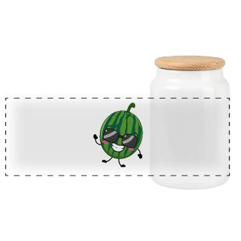 Lunettes de soleil Pastèque - Boîte à biscuits avec couvercle en bois - blanc - Devant