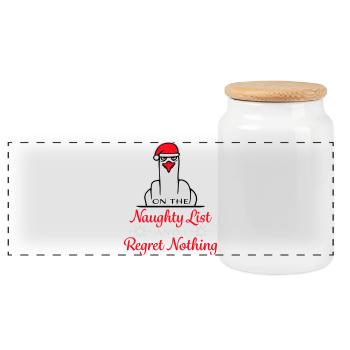 Sur la liste des vilains et je ne regrette rien Böse Möwe - Boîte à biscuits avec couvercle en bois - blanc - Devant