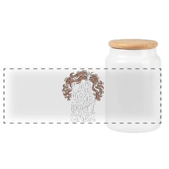 Technicien de laboratoire Cheveux de laboratoire Don’t Care Phlébotomiste - Boîte à biscuits avec couvercle en bois - blanc - Devant