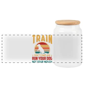 Chiens Chien Amoureux Chien Propriétaire Cadeau - Boîte à biscuits avec couvercle en bois - blanc - Devant