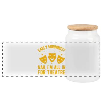 Musical Theatre I´m All In For Theater Gift Idea - Panorama Keksdose mit Holzdeckel - Weiß - Vorne