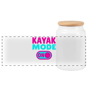 Kayak Mode ON - Panorama Keksdose mit Holzdeckel - Weiß - Vorne