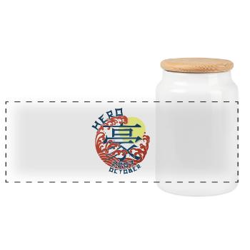Japan Hero since October 2007 Geburtstaggeschenk - Panorama Keksdose mit Holzdeckel - Weiß - Vorne