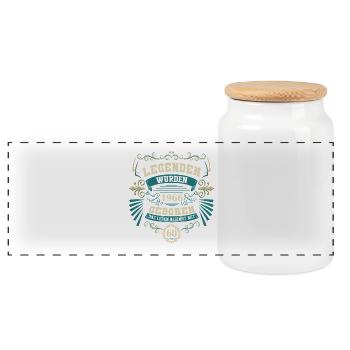 60 Geburtstag Legenden Jahrgang 1966 Retro Vintage - Panorama Keksdose mit Holzdeckel - Weiß - Vorne