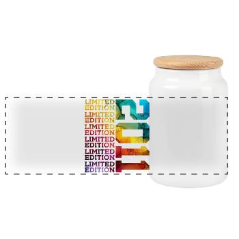 LIMITED EDITION 2011 15 JAHRE 15. GEBURTSTAG - Panorama Keksdose mit Holzdeckel - Weiß - Vorne